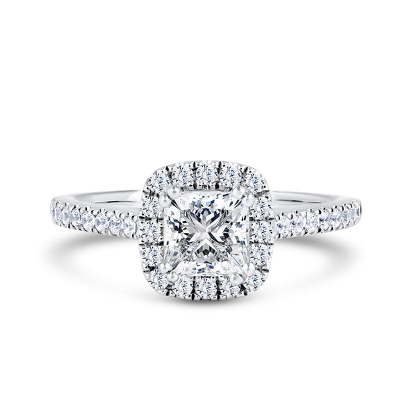 Cushion Halo engagement ring - Platinum | From £1,530