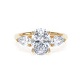 Trilogy 18kt Yellow Engagement Ring - front view