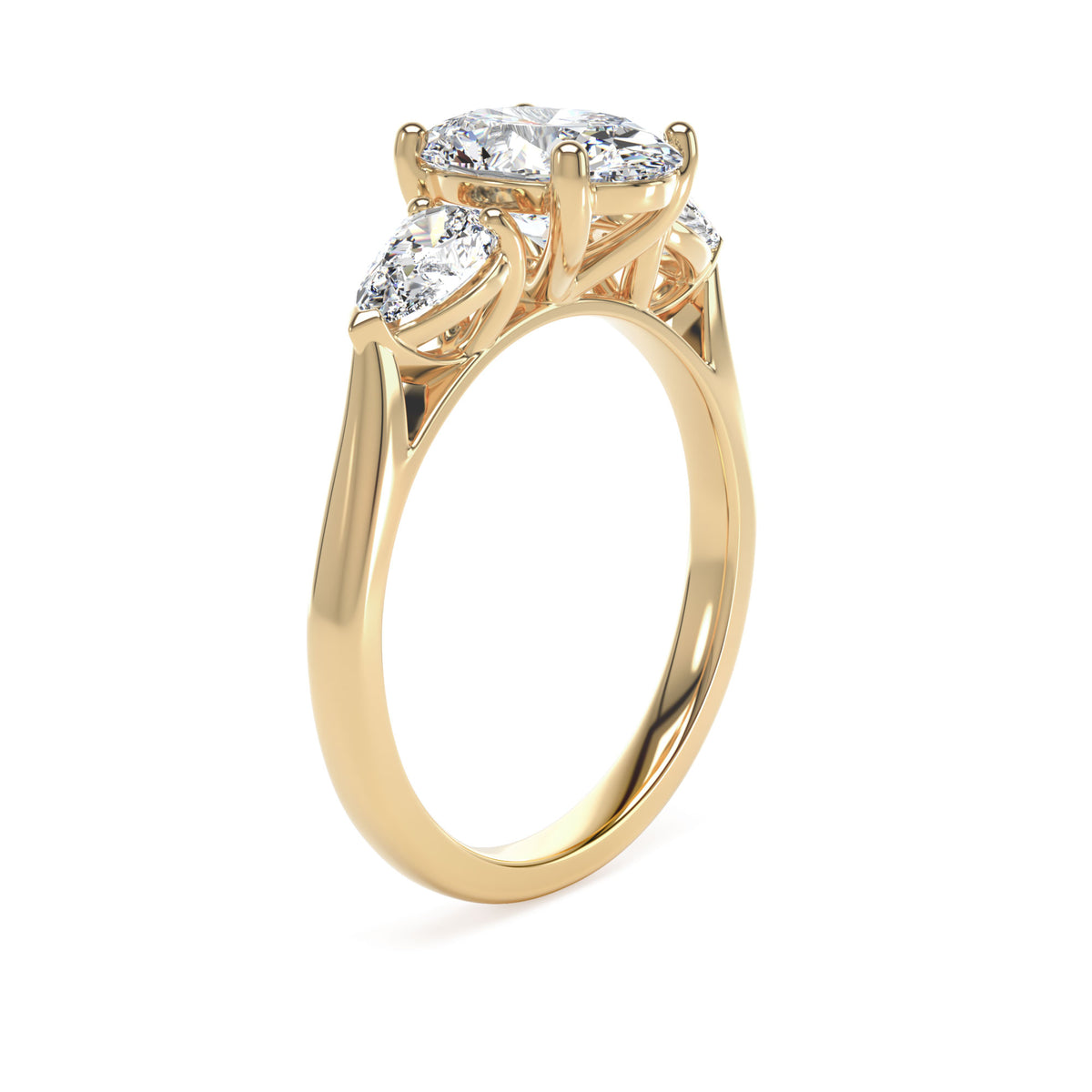 Trilogy 18kt Yellow Engagement Ring - angle view